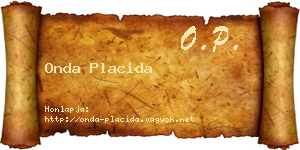 Onda Placida névjegykártya